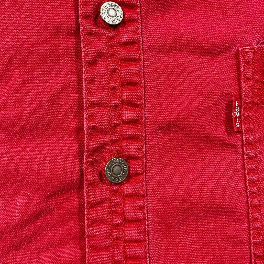 Vintage Red Levi's Cotton Button Up (L) | Rebalance Vintage.