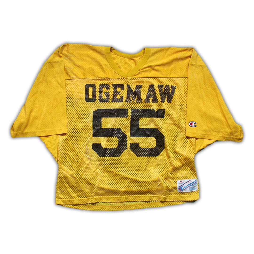 Vintage 80s Yellow Champion Football Jersey (L/XL) | Rebalance Vintage.