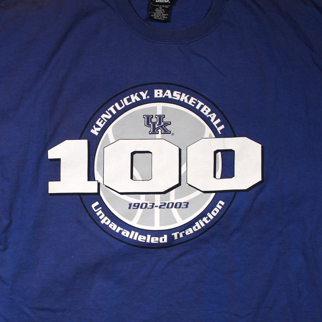 Vintage Starter x University of Kentucky Basketball ‘100’ Tee (XL) | Rebalance Vintage.
