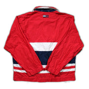 Vintage 90s Tommy Hilfiger Tricolor Striped Collared Jacket