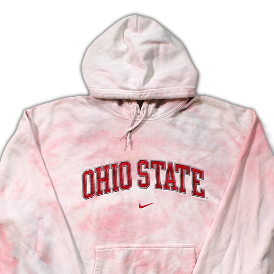 Vintage Ohio State x Nike Center Check Tie Dye Hoodie | Rebalance Vintage.