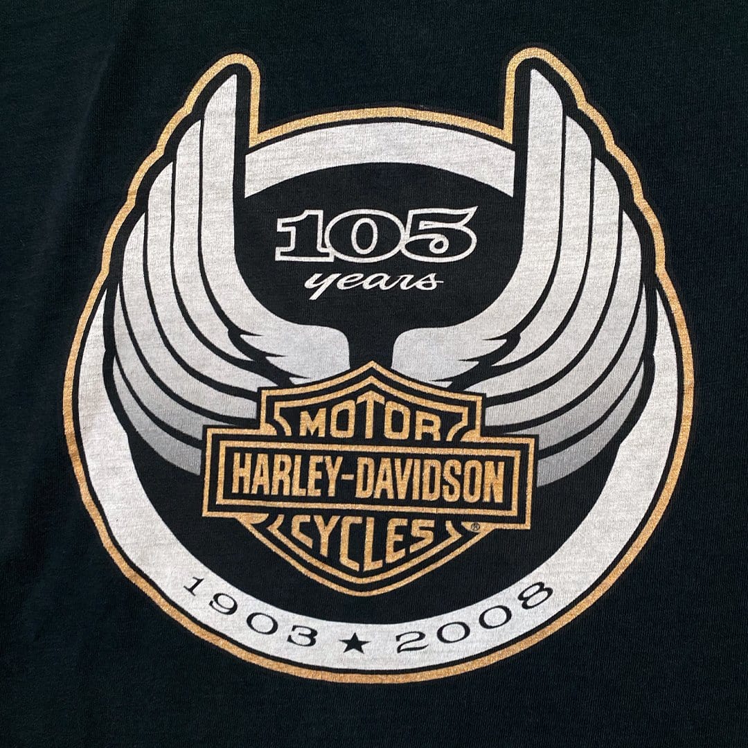 Vintage '08 Harley Davidson 105 Year Anniversary Long Sleeve | Rebalance Vintage.
