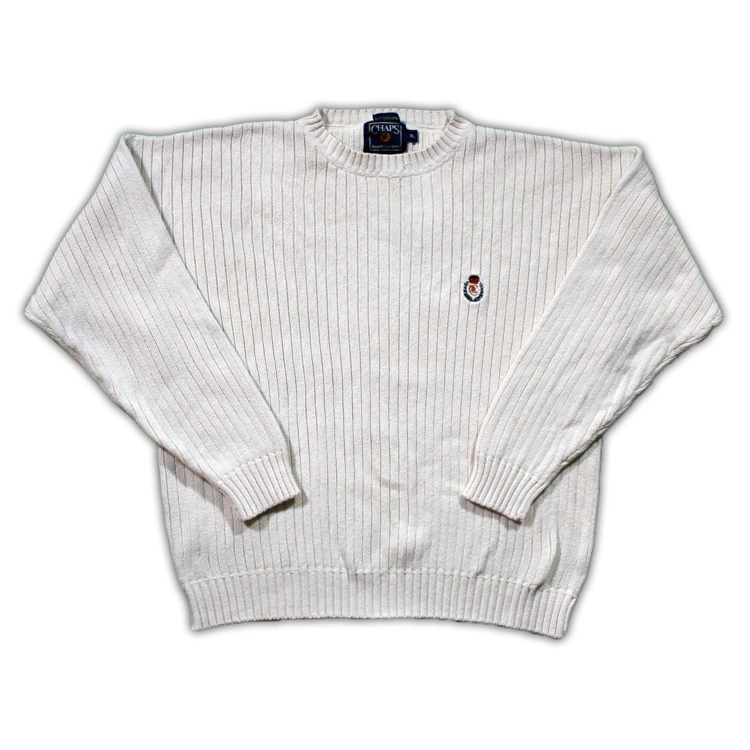 Vintage Cream Chaps Knit Sweater | Rebalance Vintage.