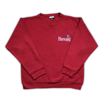 Vintage Red Harvard Embroidered Crewneck | Rebalance Vintage.
