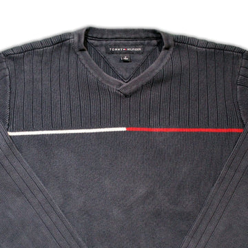 Vintage 90s Tommy Hilfiger V Neck Sweater (M) | Rebalance Vintage.