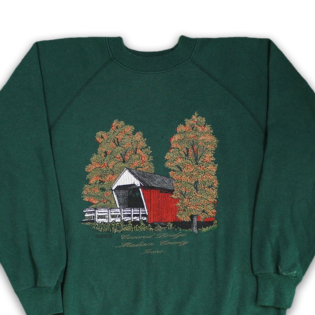 Vintage '93 Covered Bridge Madison County Fall Crewneck | Rebalance Vintage.