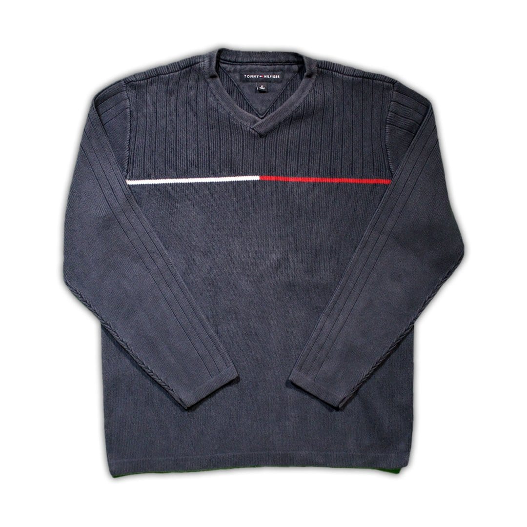 Vintage 90s Tommy Hilfiger V Neck Sweater (M) | Rebalance Vintage.
