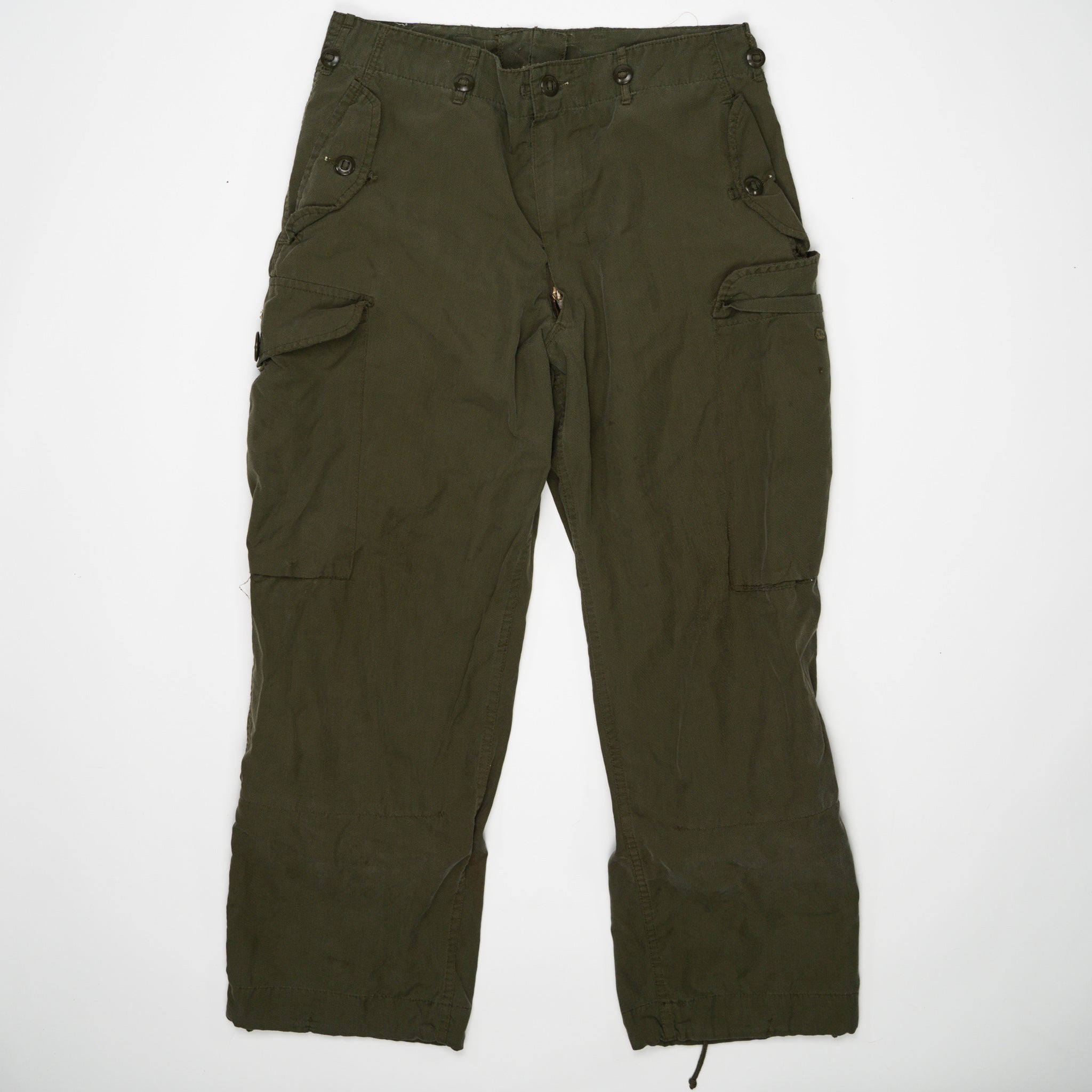 Vintage 80s Green Authentic Army Cargo Pants (30 x 28) | Rebalance Vintage.