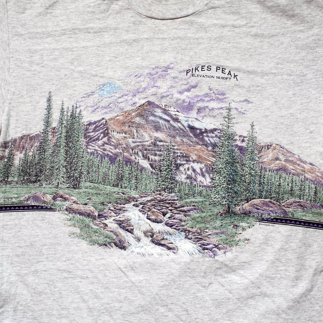 Vintage 90s Pikes Peak Elevation 14,110 Ft Tee | Rebalance Vintage.