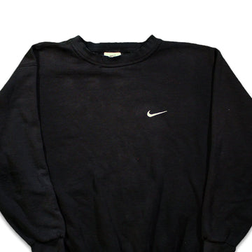 Vintage 90s Black Nike Check Essentials Crewneck | Rebalance Vintage.