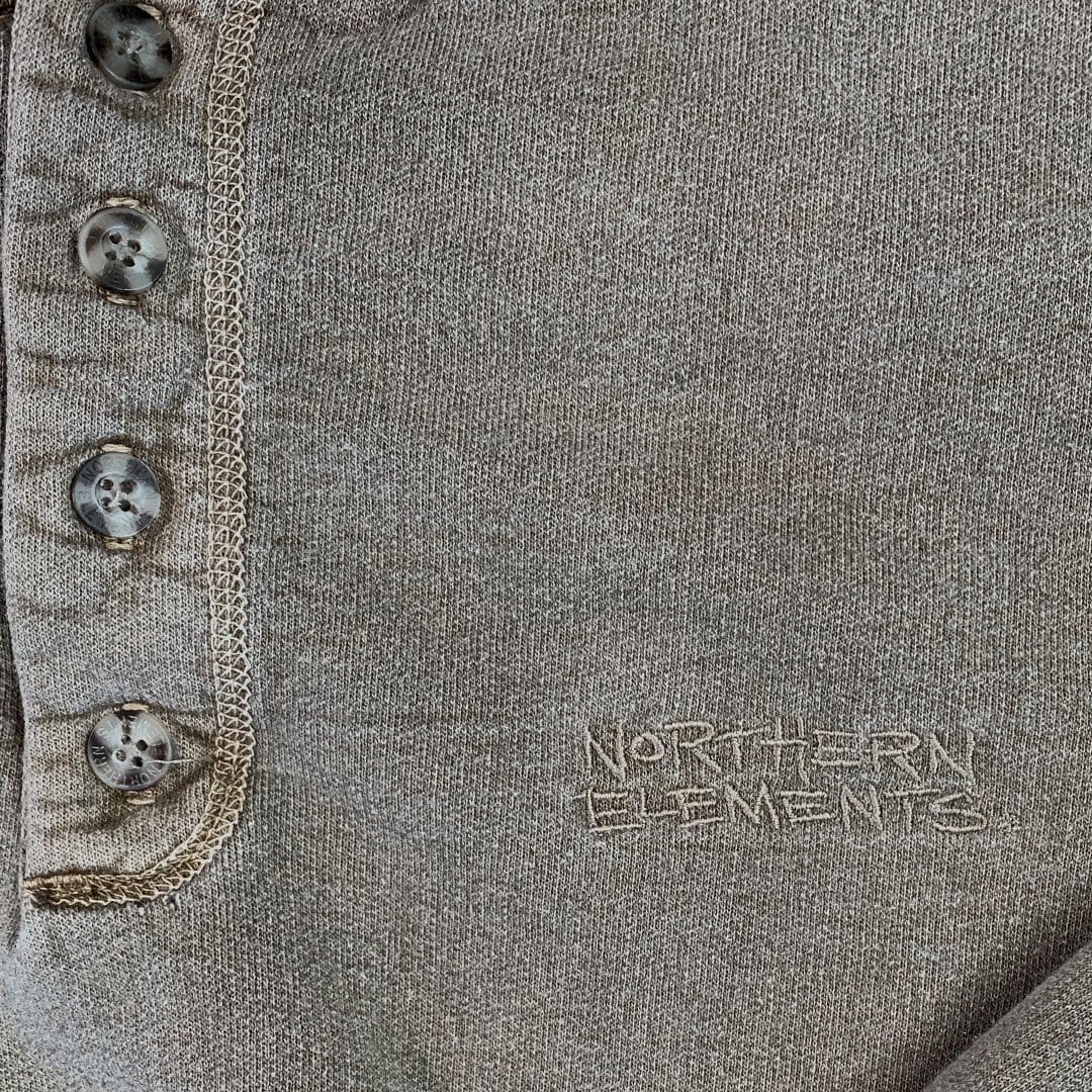 Vintage Beige Northern Reflections ¼ Button Sweater (L) | Rebalance Vintage.