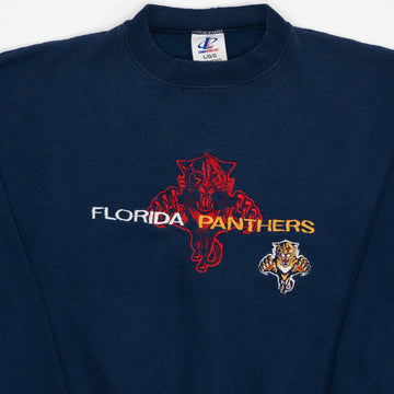 Vintage 90s Navy Blue Florida Panthers Crewneck (L) | Rebalance Vintage.