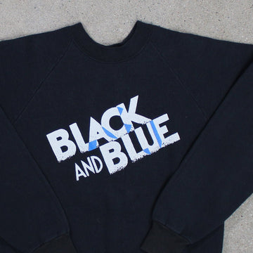 Vintage 80s Black & Blue Crewneck (S) | Rebalance Vintage.