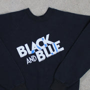 Vintage 80s Black & Blue Crewneck (S)