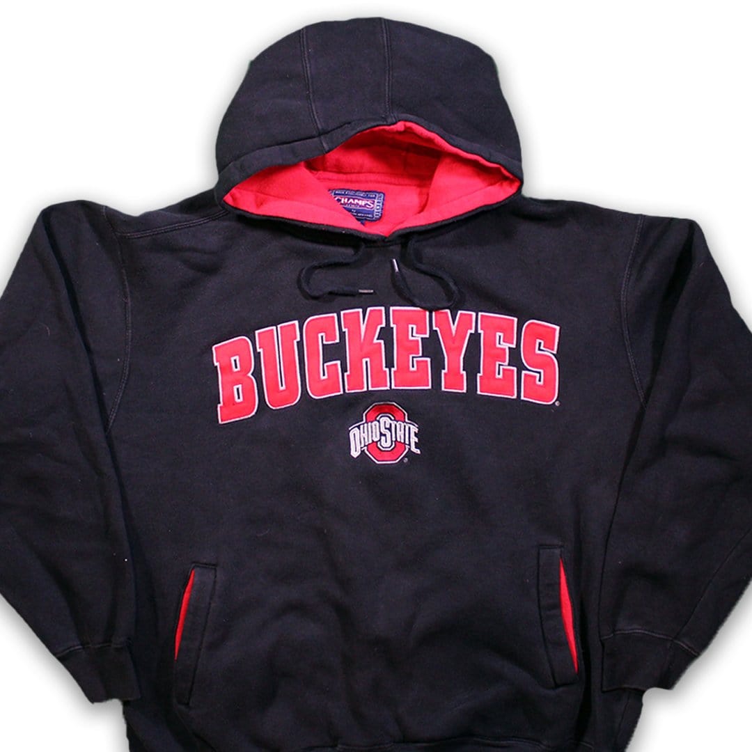 Vintage Black + Red Ohio Buckeyes Hoodie (XXL) | Rebalance Vintage.