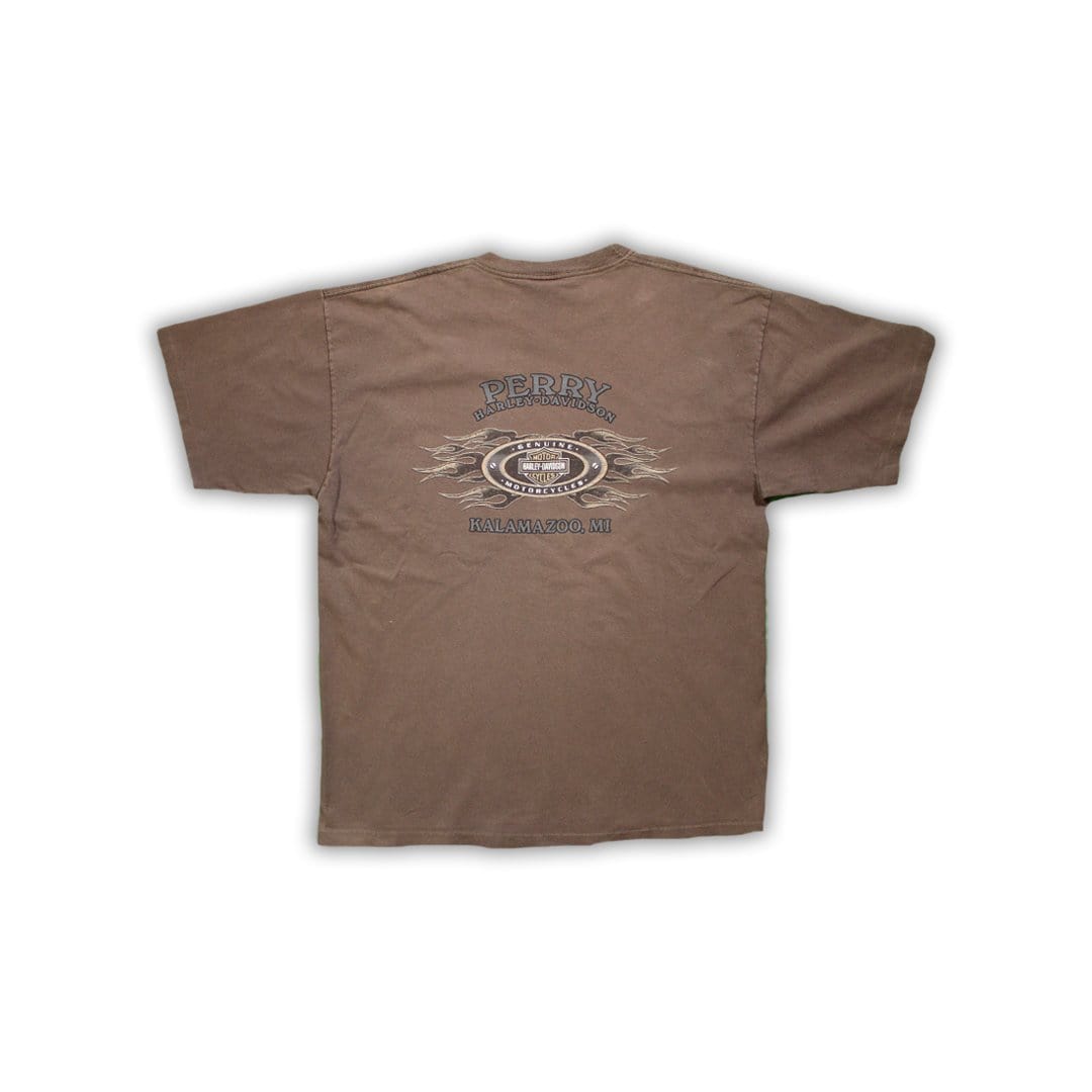 Vintage Brown Harley Kalamazoo, MI Tee | Rebalance Vintage.