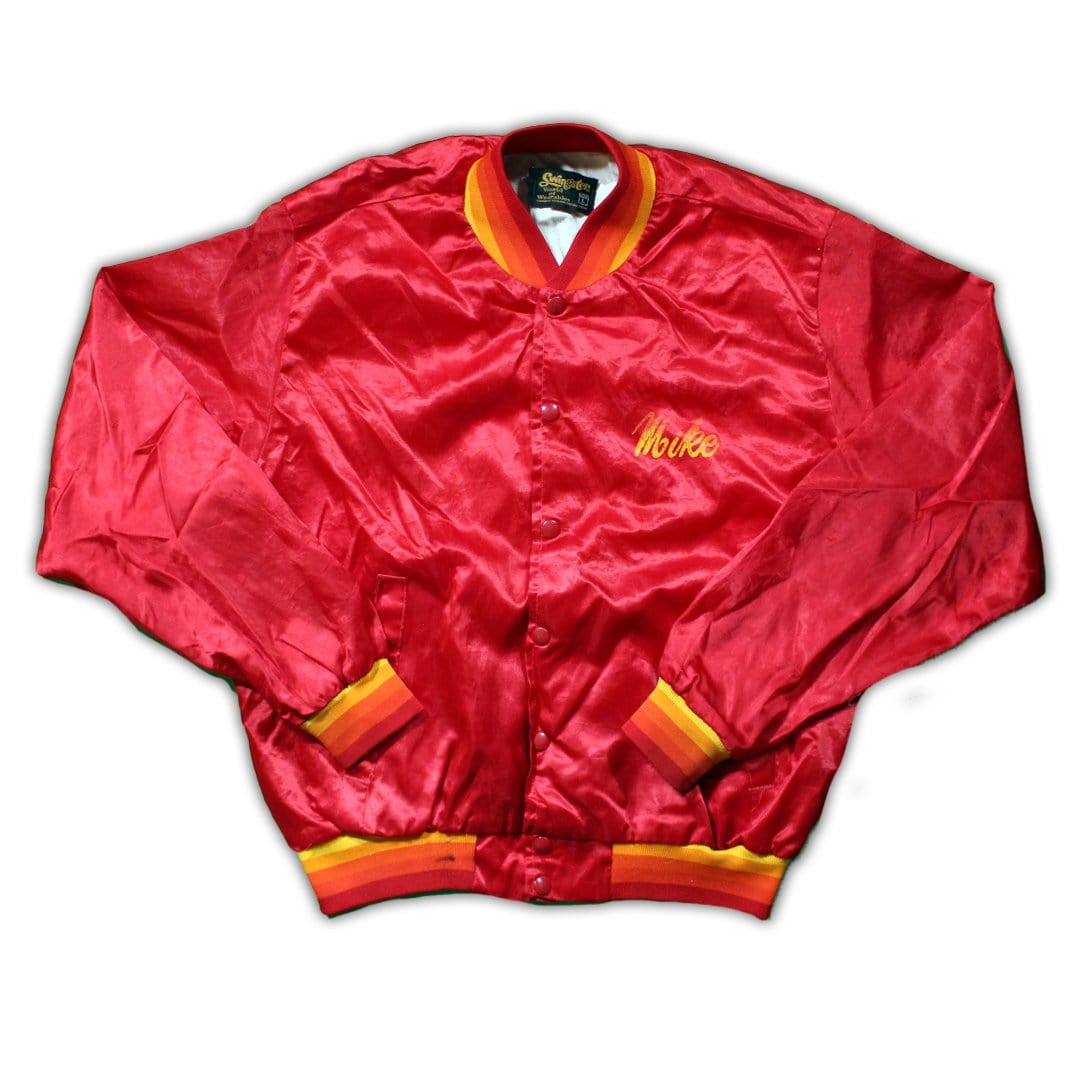 Vintage Red 'Mike' Satin Honda Bomber | Rebalance Vintage.
