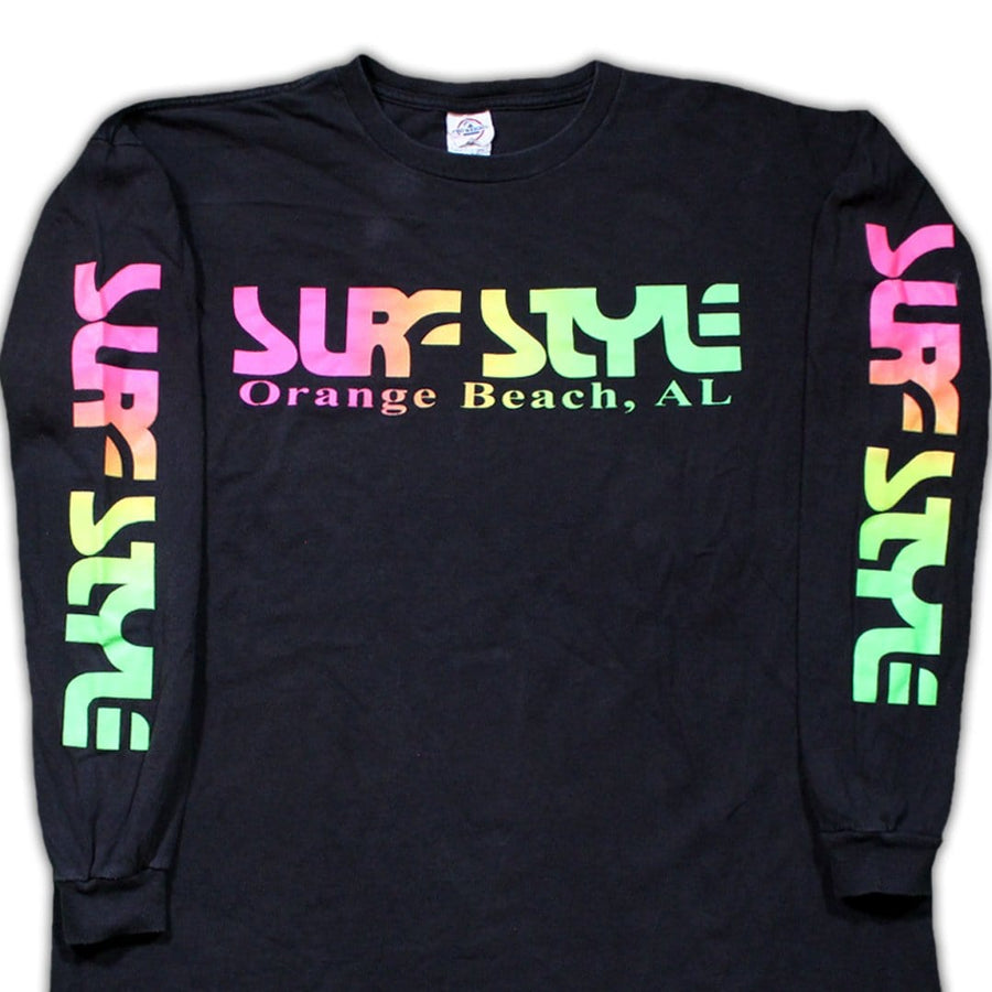 Vintage Surf Style Orange Beach Long Sleeve | Rebalance Vintage.