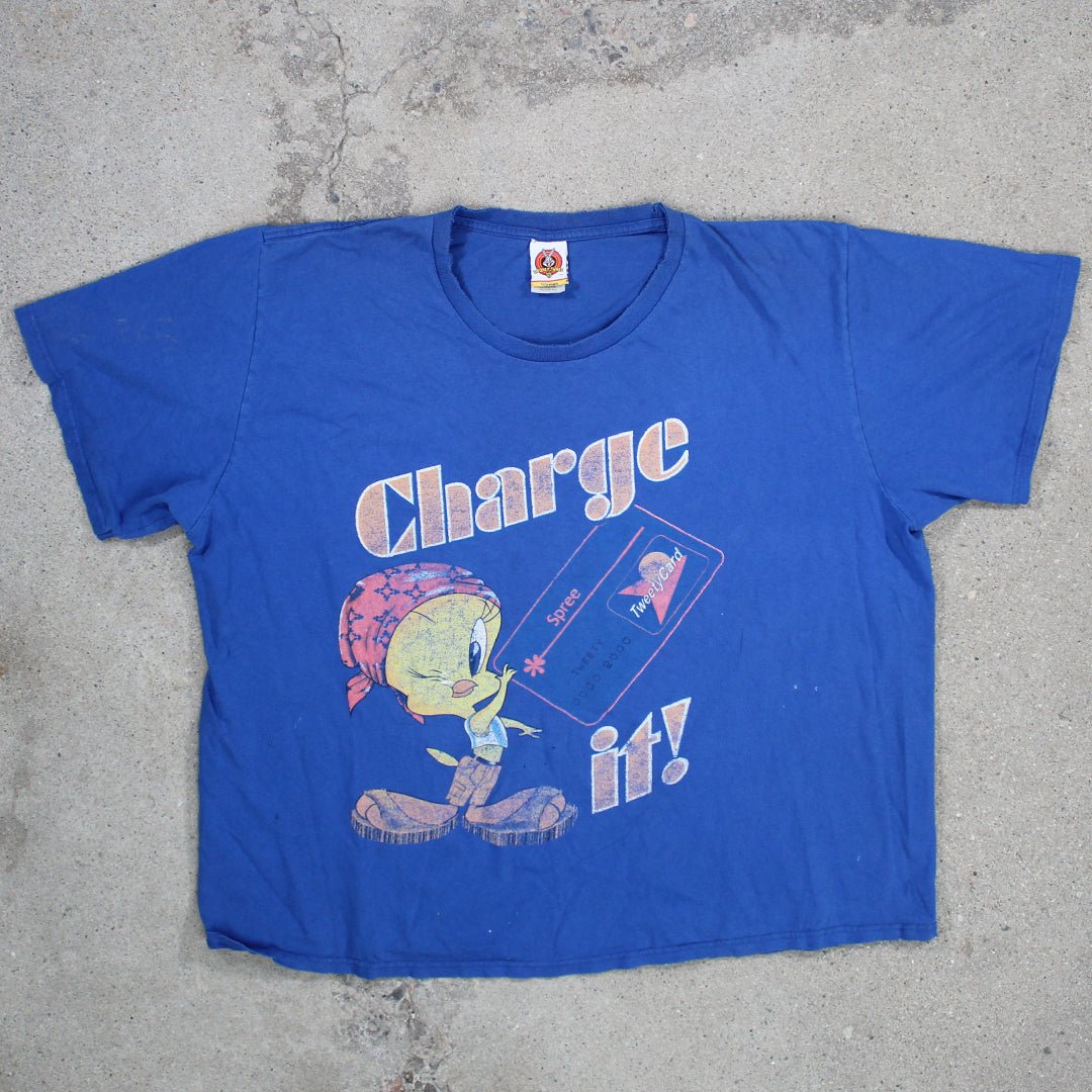 Vintage Looney tunes Tweety Charge It Oversized Tee (XL) | Rebalance Vintage.