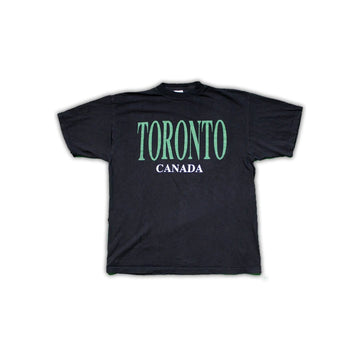 Vintage Green + Black Toronto Spell Out Tee | Rebalance Vintage.