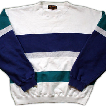 Vintage 90s Eddie Bauer Striped Crewneck | Rebalance Vintage.