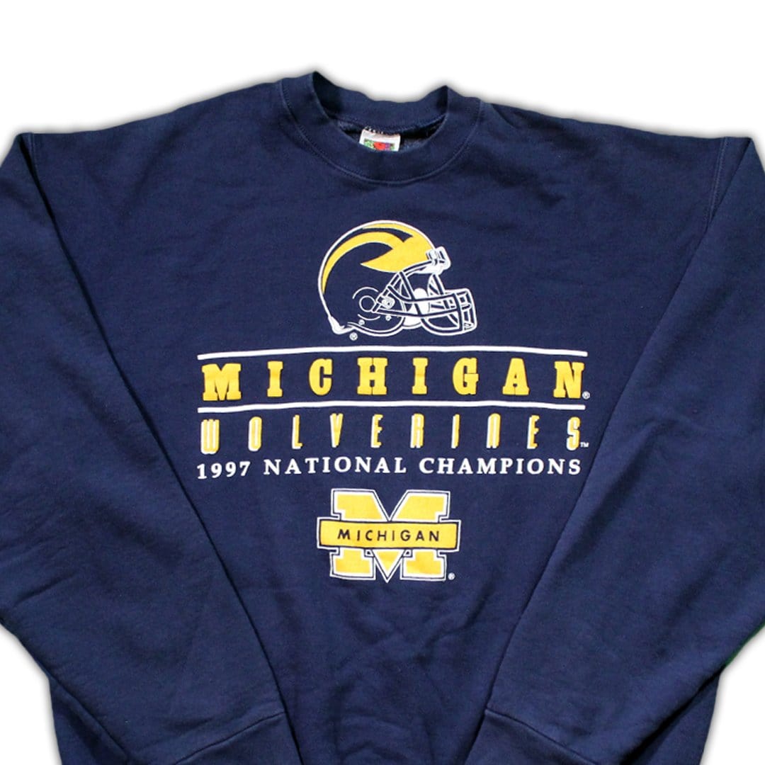 Vintage '97 Michigan Wolverine National Champions Crewneck | Rebalance Vintage.