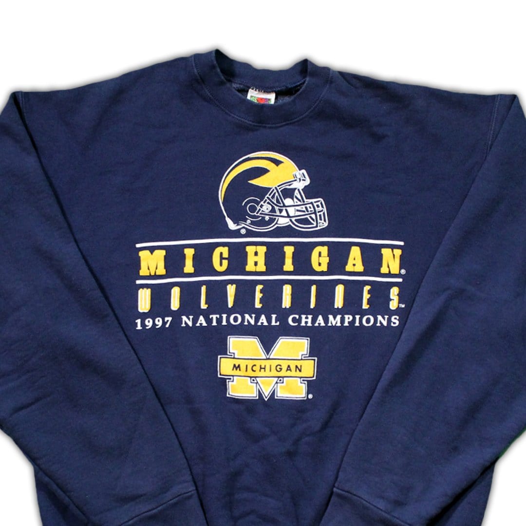 Vintage '97 Michigan Wolverine National Champions Crewneck – Rebalance ...