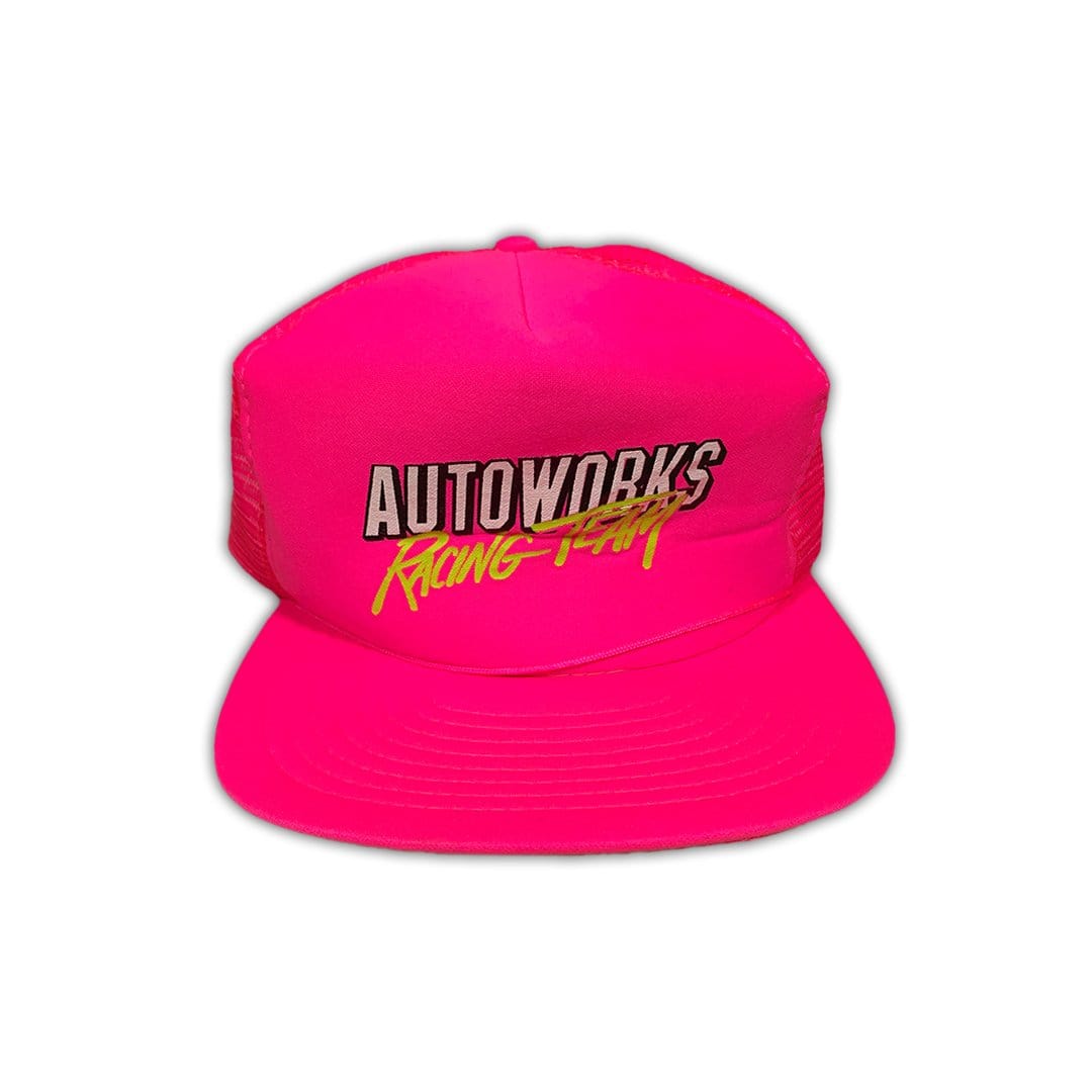 Vintage 80s Hot Pink Auto Works Racing Hat | Rebalance Vintage.