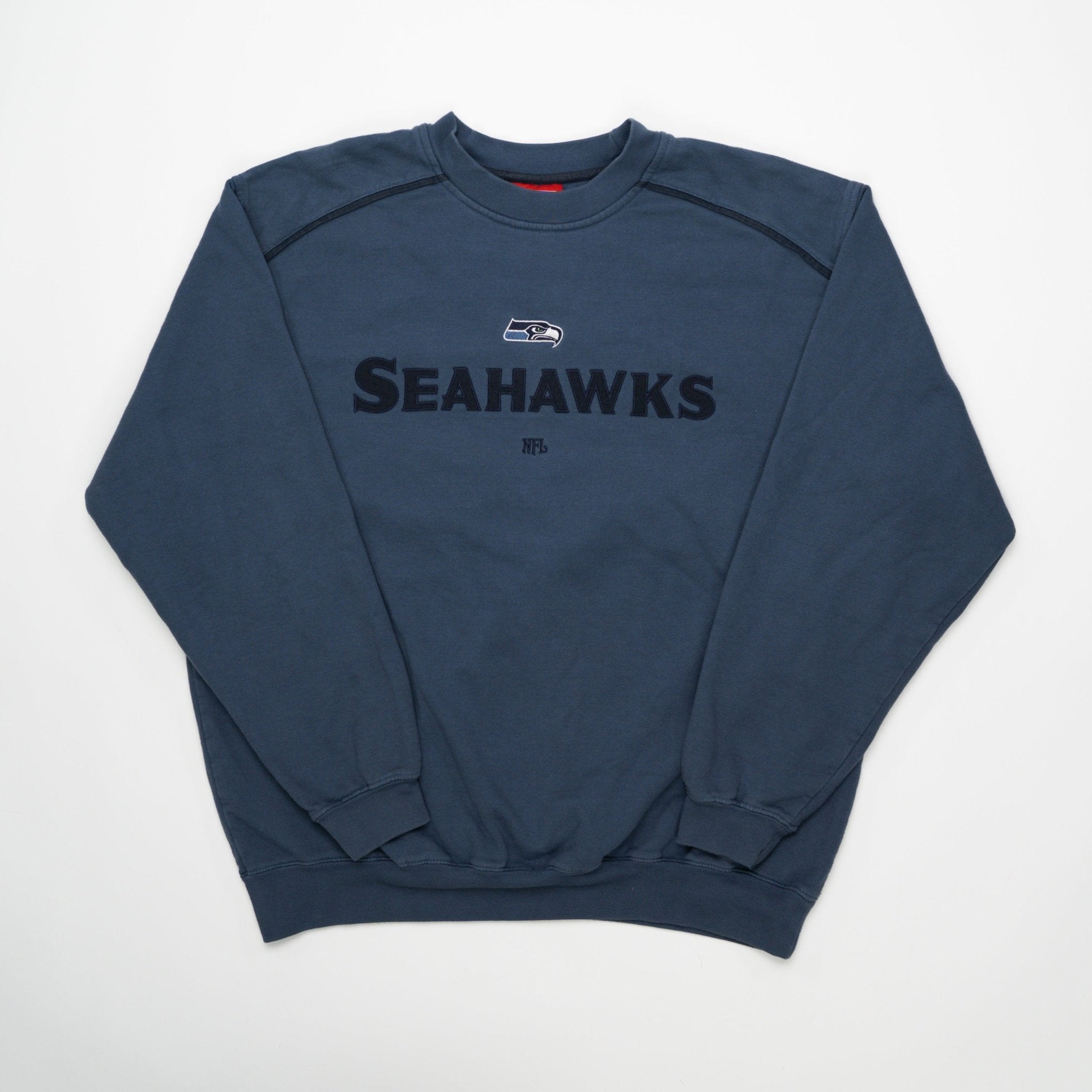 Vintage Blue Seahawks NFL Crewneck (L) | Rebalance Vintage.