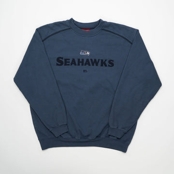 Vintage Blue Seahawks NFL Crewneck (L) | Rebalance Vintage.