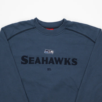 Vintage Blue Seahawks NFL Crewneck (L) | Rebalance Vintage.