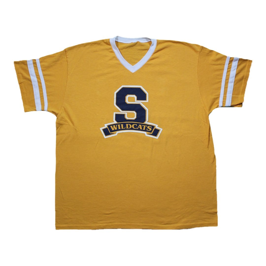 Vintage Yellow Retro Wildcats Tee (XL) | Rebalance Vintage.