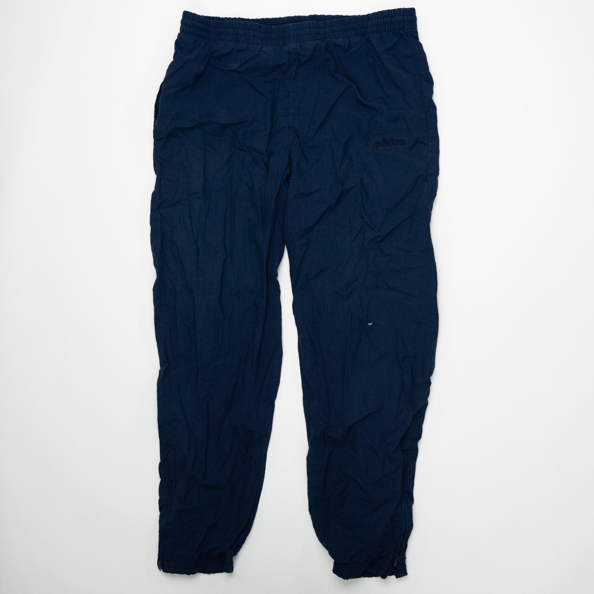 Vintage 90s Navy Adidas Windbreaker Pants (S/M) | Rebalance Vintage.