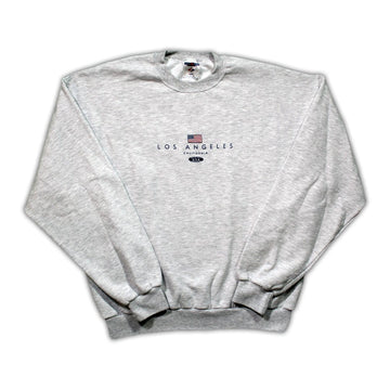 Cozy Grey Los Angeles California Crewneck | Rebalance Vintage.