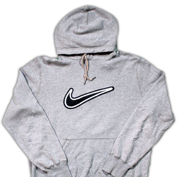 Grey Nike Big Swoosh Hoodie | Rebalance Vintage.