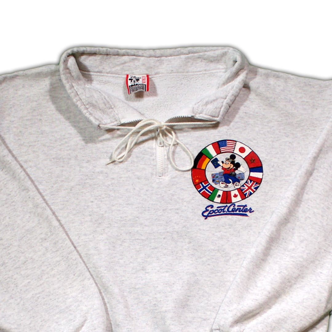 Vintage 90's Disney Mickey Epcot ¼ zip Sweater | Rebalance Vintage.