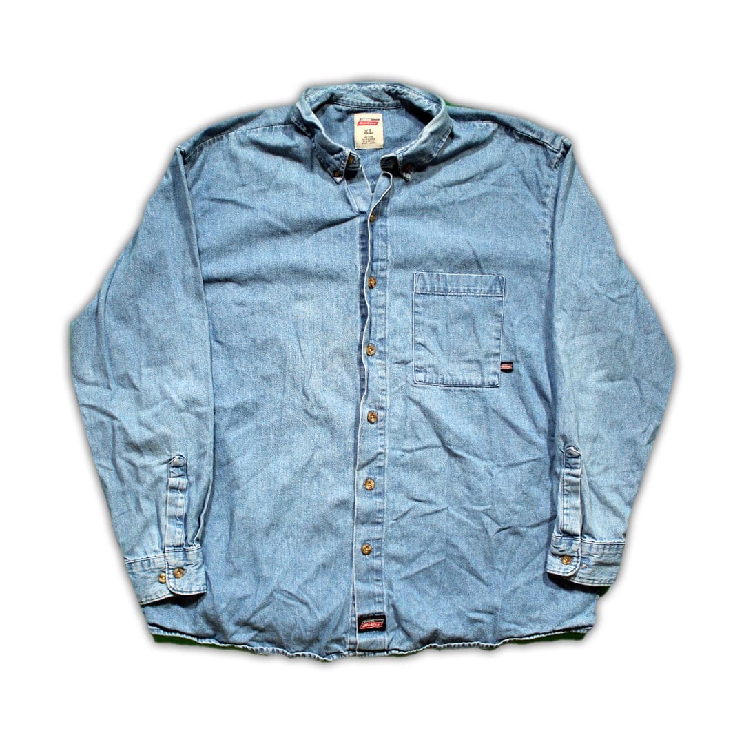 Vintage Light Blue Jean Dickies Button up | Rebalance Vintage.
