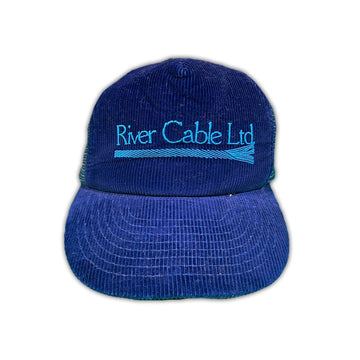 Vintage 90s River Cable LTD Velvet Trucker Hat | Rebalance Vintage.