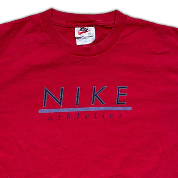Vintage 90s Red Nike Athletics Tee (M) | Rebalance Vintage.