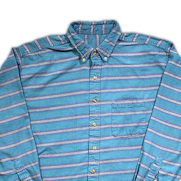 Vintage Blue + Purple Striped Button Up | Rebalance Vintage.