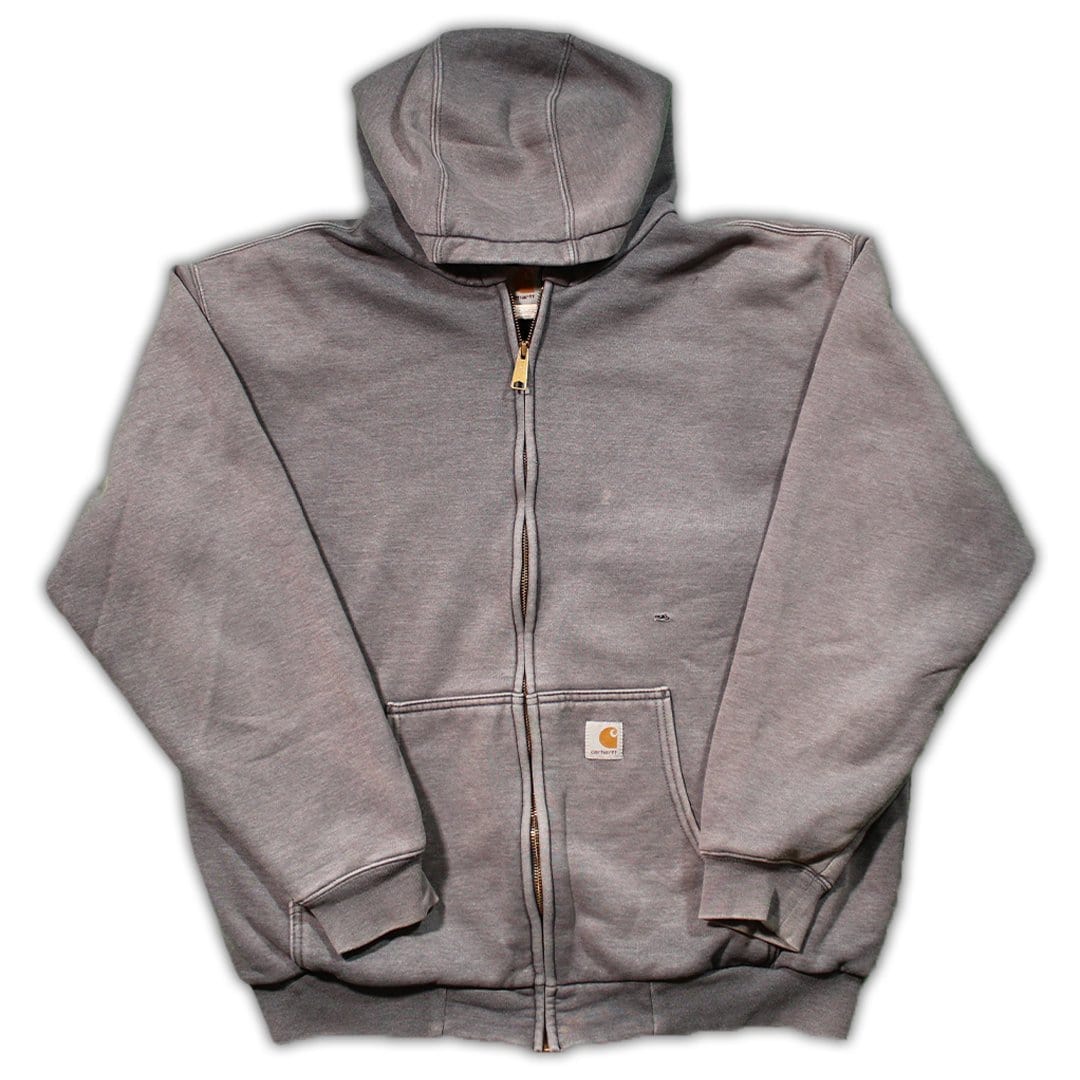 Vintage Grey Carhartt Zip Up Hoodie | Rebalance Vintage.