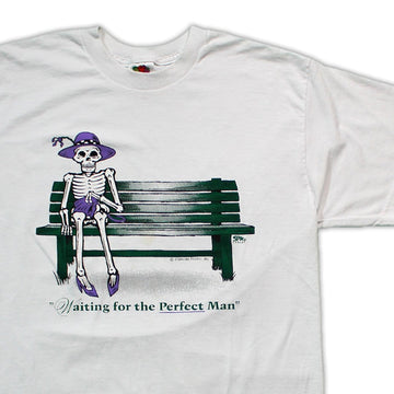 Vintage Waiting For a Perfect Man Skeleton Tee | Rebalance Vintage.