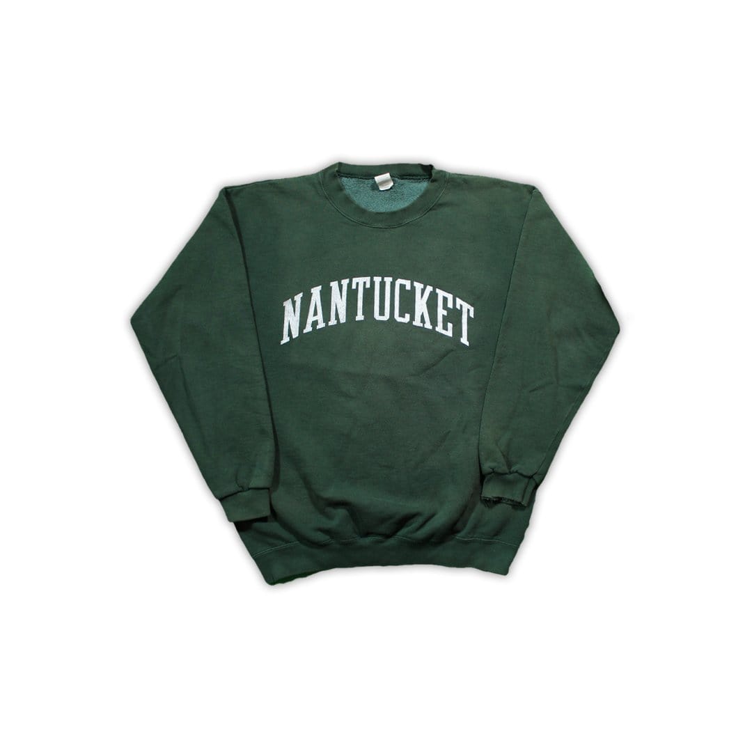 Vintage Green Nantucket Spell Out Crewneck | Rebalance Vintage.