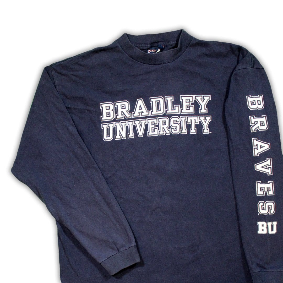 Vintage Bradley University Braves Mockneck | Rebalance Vintage.