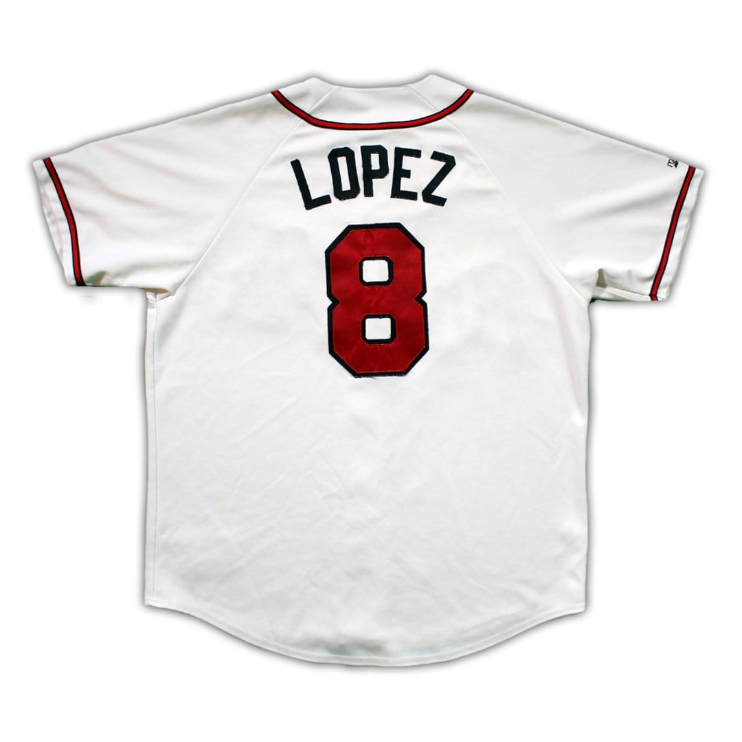 Vintage 90s Braves Lopez MLB Majestic Jersey (XL) | Rebalance Vintage.