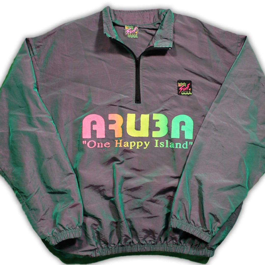 Vintage Aruba Surf Style Windbreaker | Rebalance Vintage.