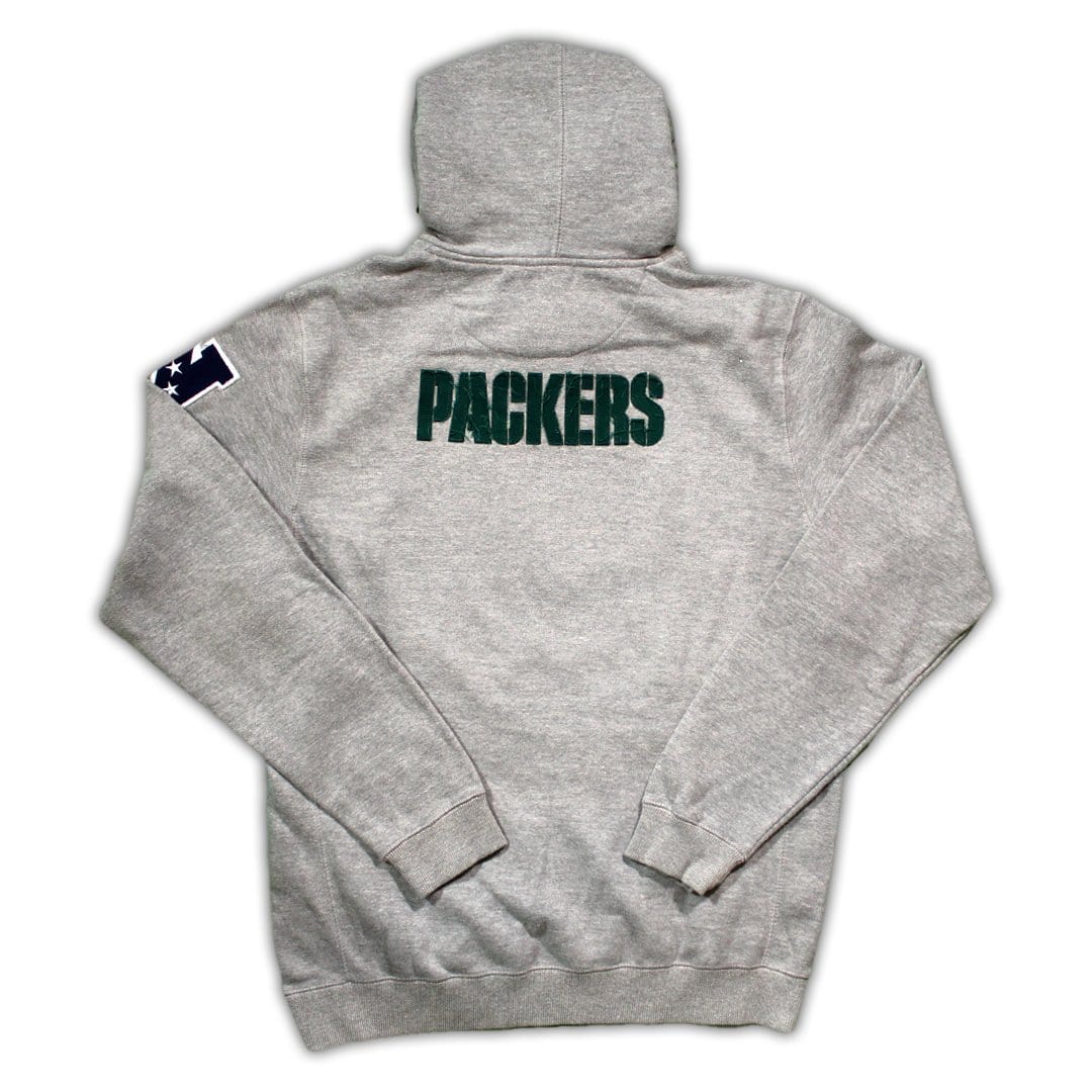 Vintage Grey Packers Patch Hoodie | Rebalance Vintage.