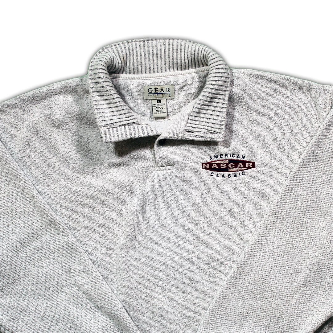 Vintage NASCAR Classic 1/4 Button Sweater | Rebalance Vintage.