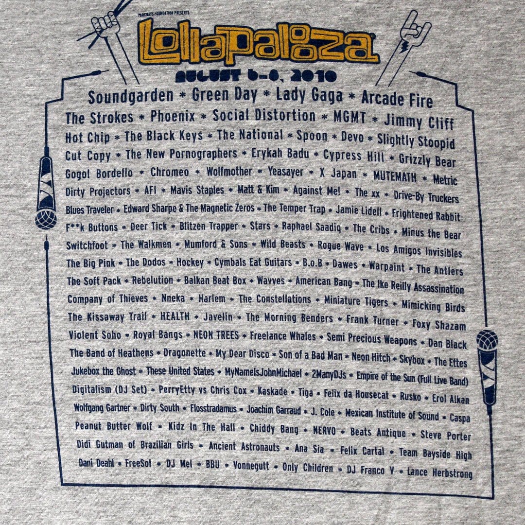 Lollapalooza '10 Chicago Tee | Rebalance Vintage.