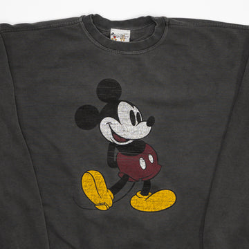 Vintage Washed Grey Mickey Mouse Crewneck (L) | Rebalance Vintage.